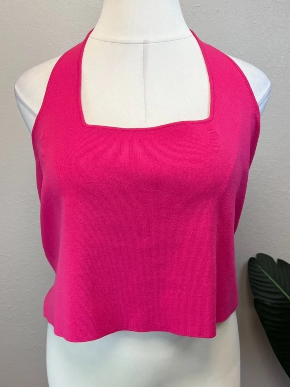 The Drop Hot Pink Halter Neck Crop Top - New - Size 4X